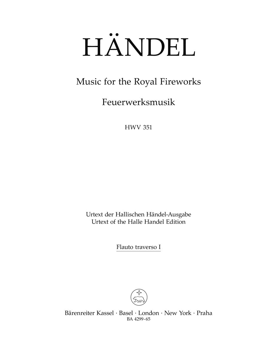 Handel: Music for the Royal Fireworks, HWV 351