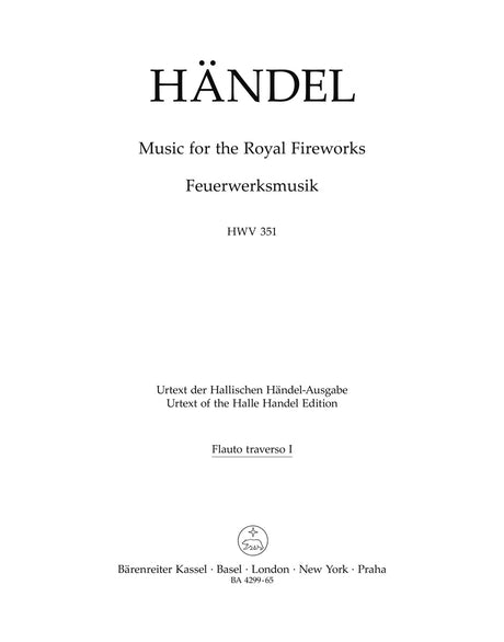 Handel: Music for the Royal Fireworks, HWV 351