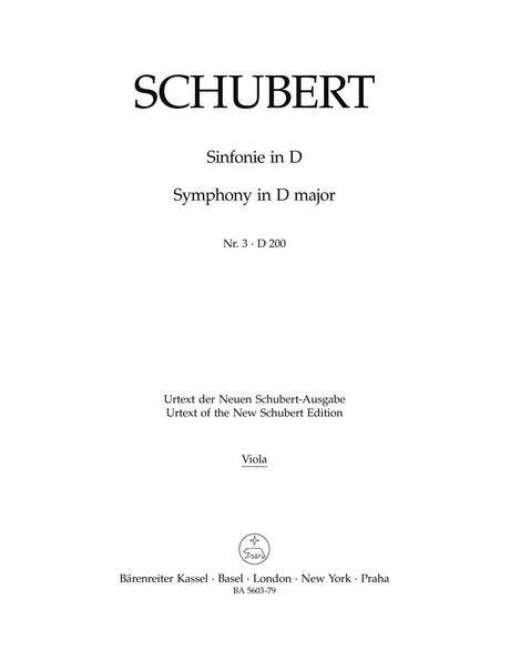 Schubert: Symphony No. 3 in D Major, D 200