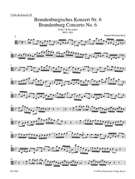 Bach: Brandenburg Concerto No. 6 in B-flat Major, BWV 1051