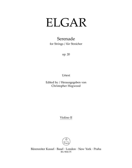 Elgar: Serenade for Strings, Op. 20