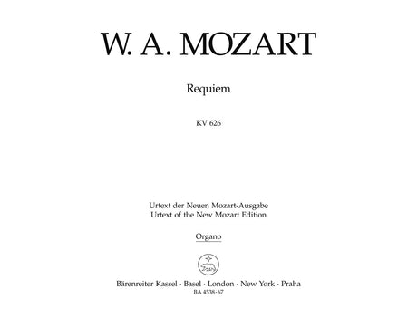 Mozart: Requiem, K. 626 (completed by Süssmayr)