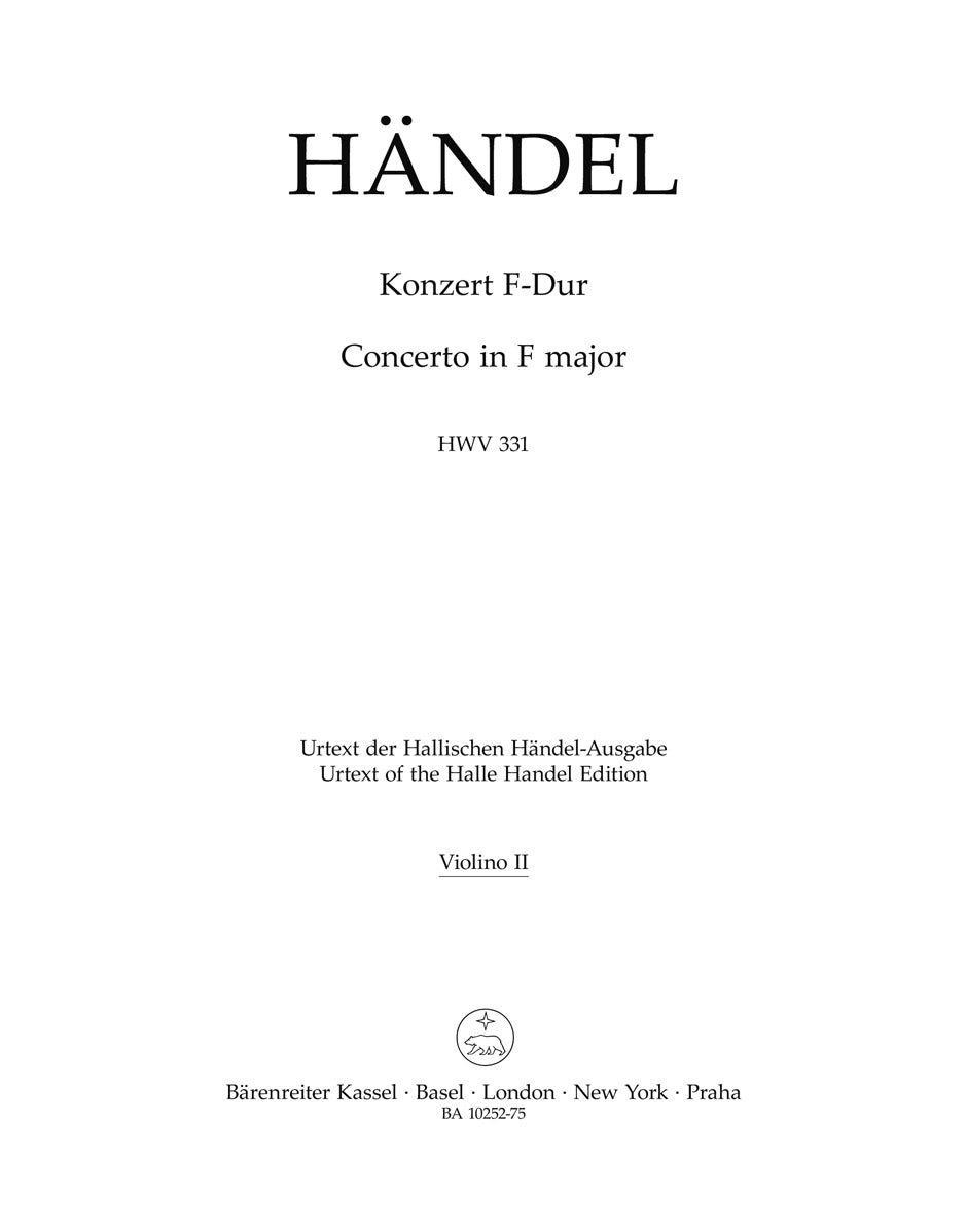 Handel: Concerto grosso in F Major, HWV 331