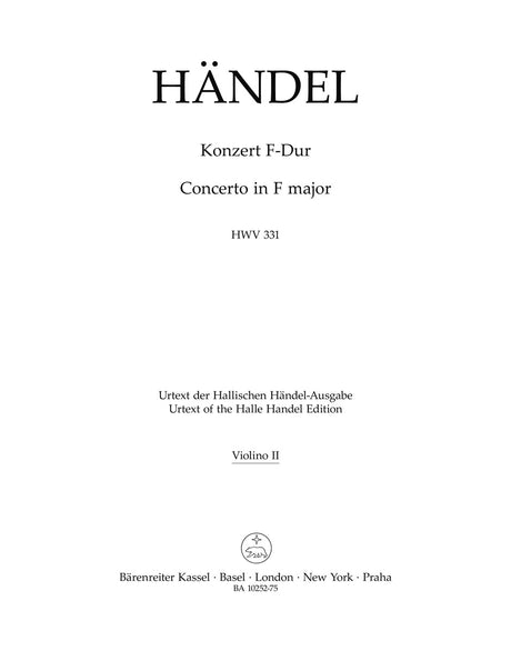 Handel: Concerto grosso in F Major, HWV 331