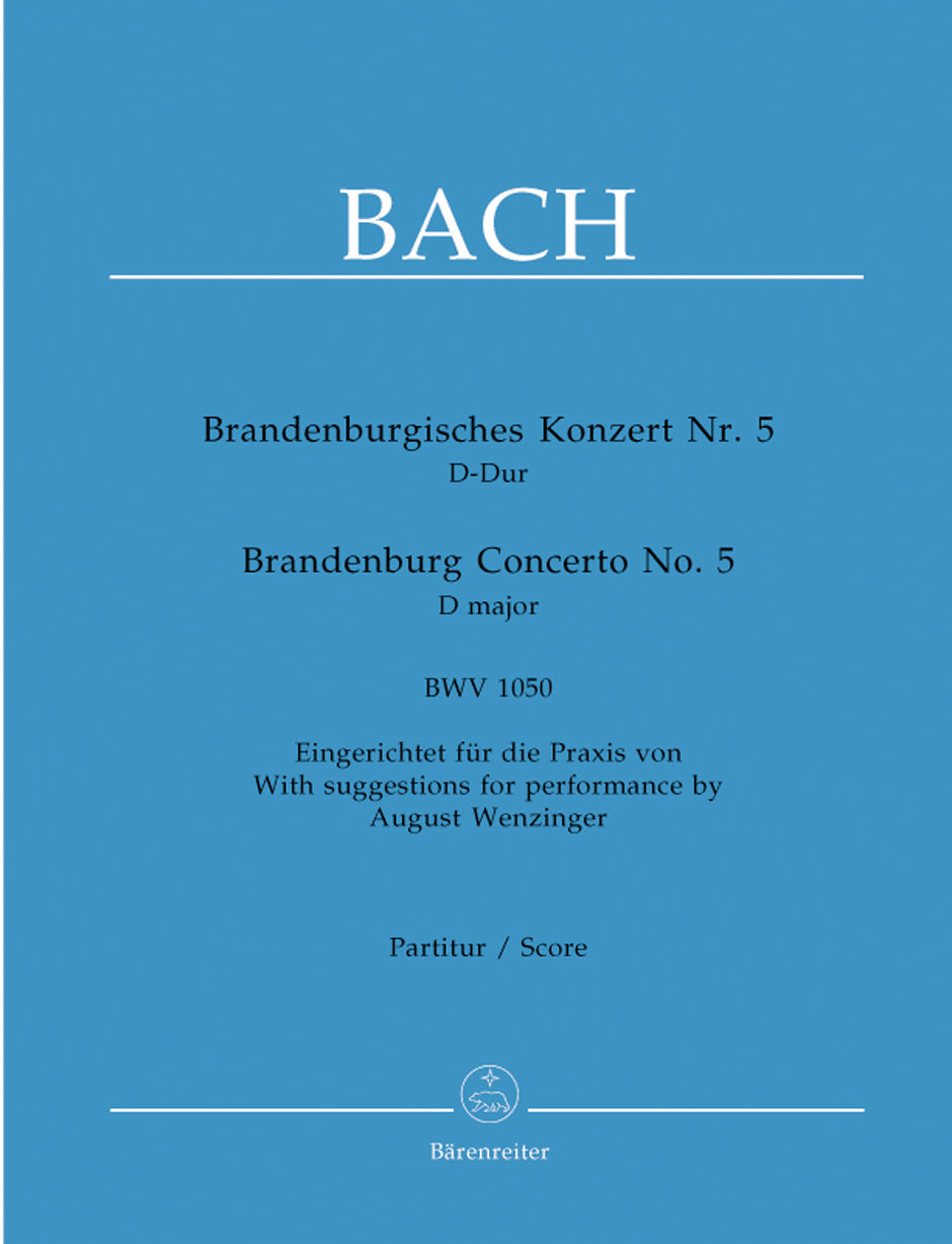 Bach: Brandenburg Concerto No. 5 in D Major, BWV 1050 (with performance markings)