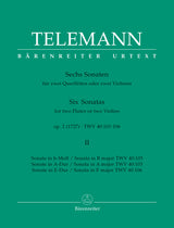 Telemann: Sonatas for Two Flutes or Two Violins, Op. 2, TWV 40:103, 105, 106