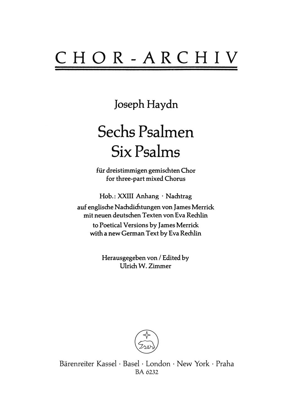 Haydn: 6 Psalms