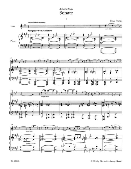 Franck: Violin Sonata (arr. for viola)