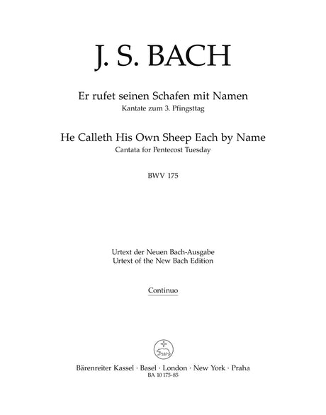 Bach: Er rufet seinen Schafen mit Name, BWV 175