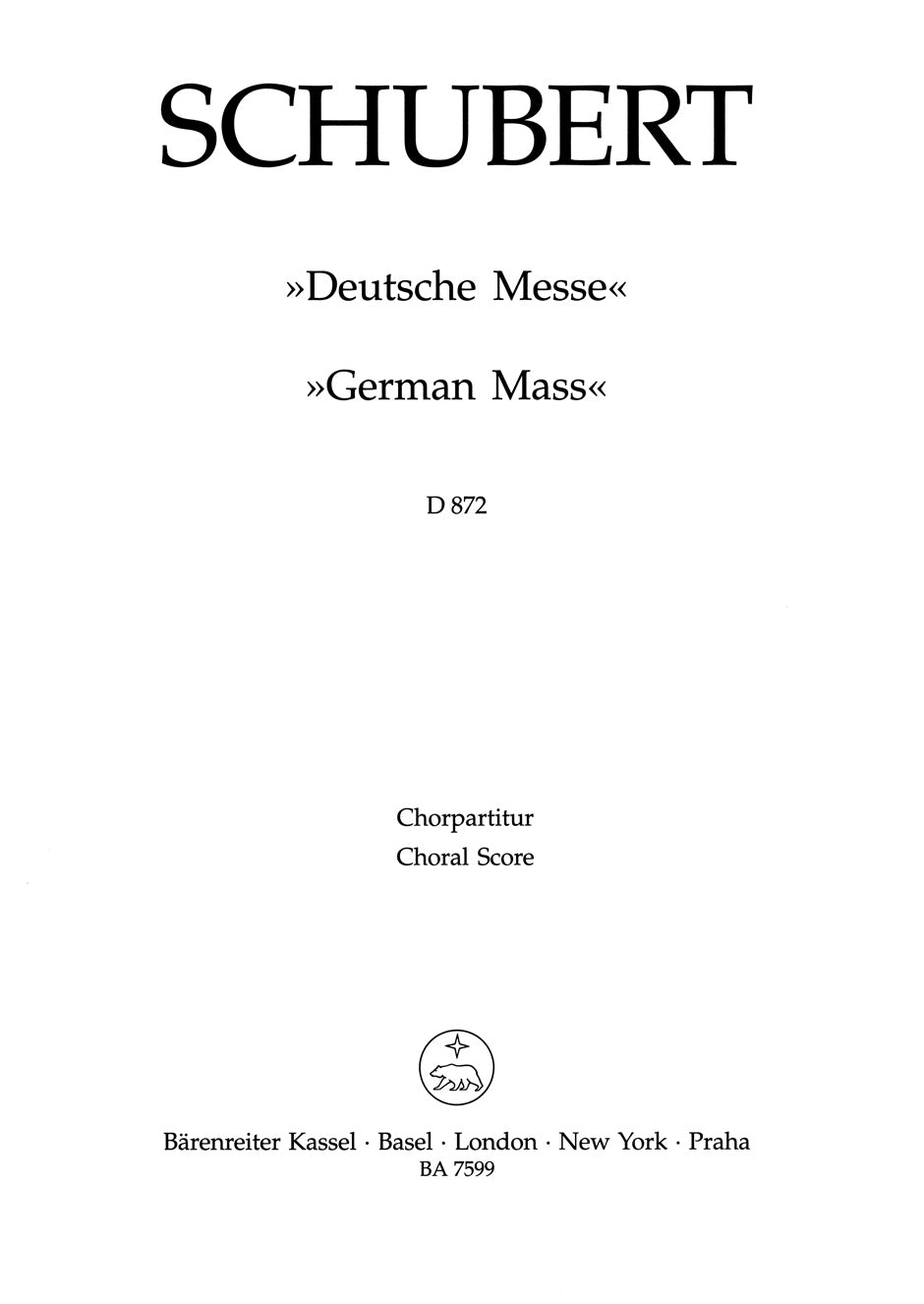 Schubert: German Mass, D 872