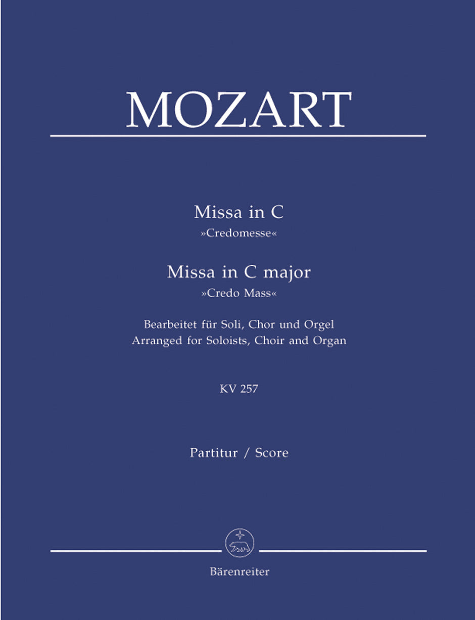 Mozart: Missa in C Major, K. 257 (arr. for Soloists, Choir and Organ)