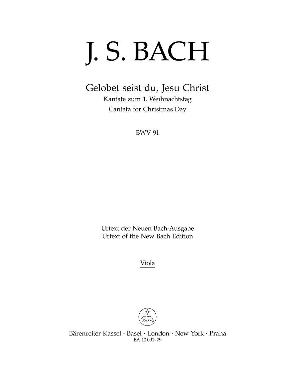 Bach: Gelobet seist du, Jesu Christ, BWV 91