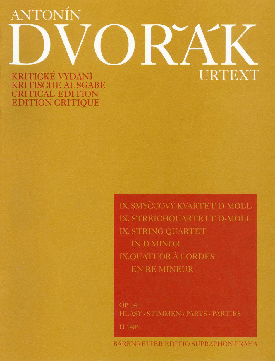 Dvořák: String Quartet No. 9 in D Minor, Op. 34