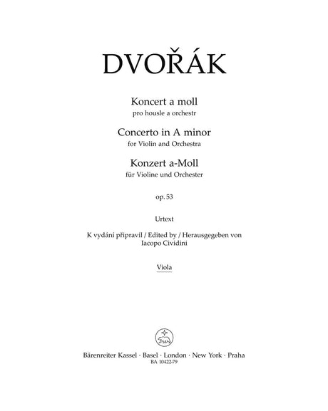 Dvořák: Violin Concerto in A Minor, Op. 53