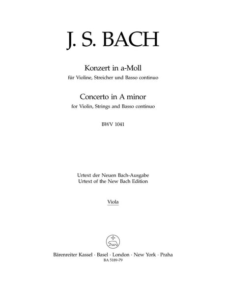 Bach: Violin Concerto in A Minor, BWV 1041