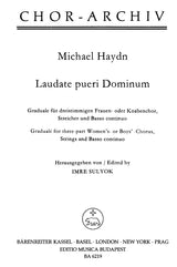 M. Haydn: Laudate pueri Dominum