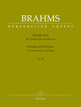 Brahms: Cello Sonata in E Minor, Op. 38