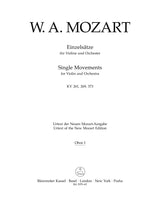 Mozart: Pieces for Violin and Orchestra, K. 261, 269 & 373