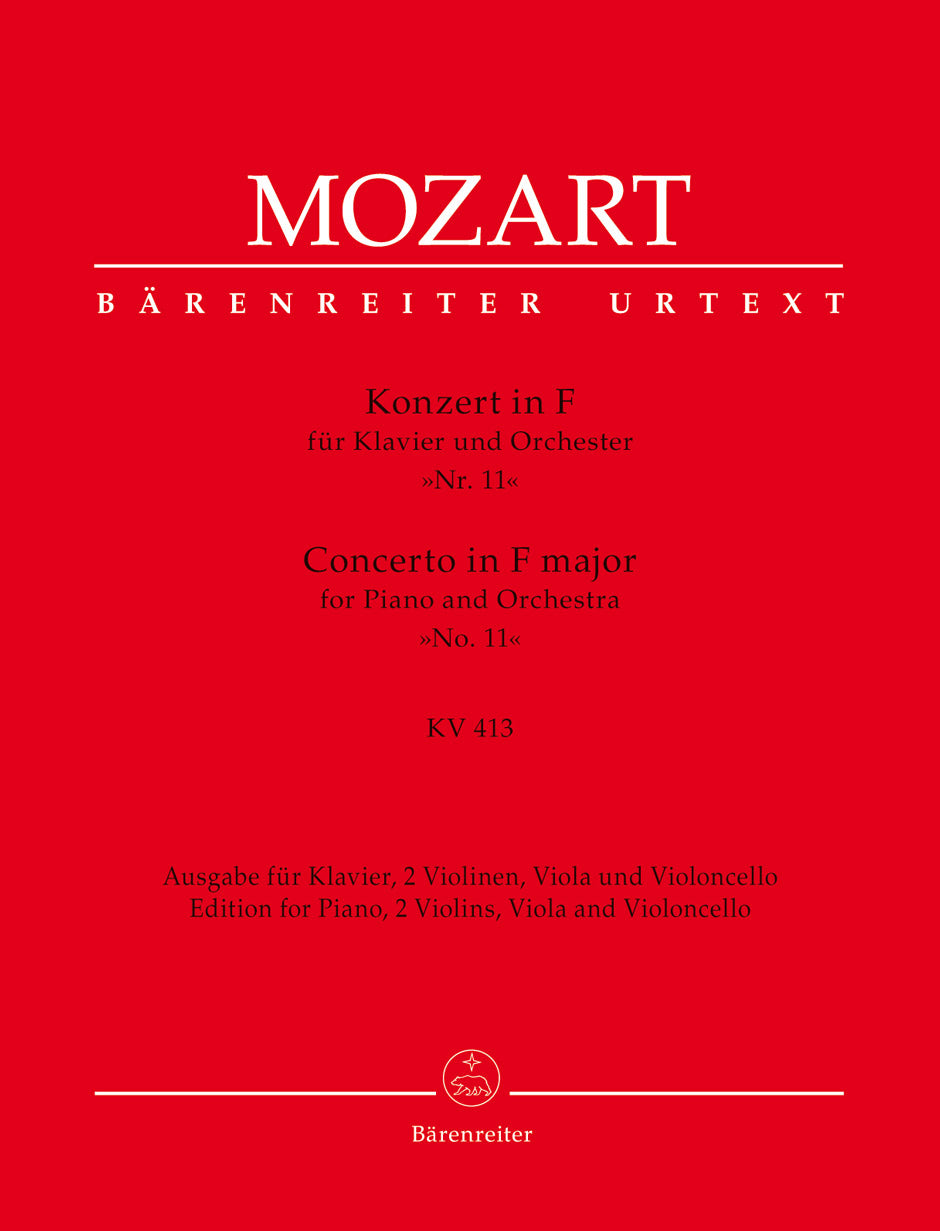 Mozart: Piano Concerto No. 11, K. 413/387a (version for piano and string quartet)