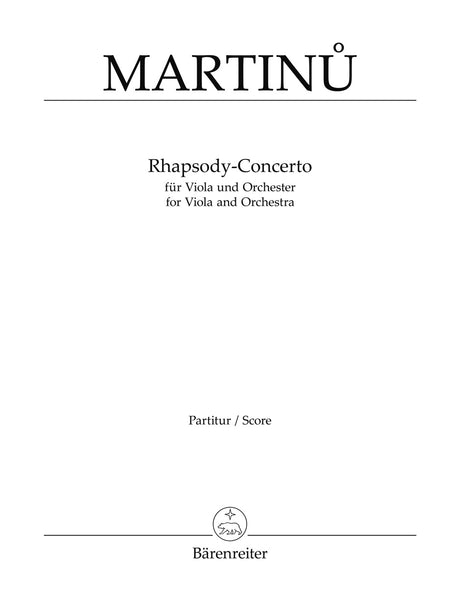 Martinů: Rhapsody-Concerto