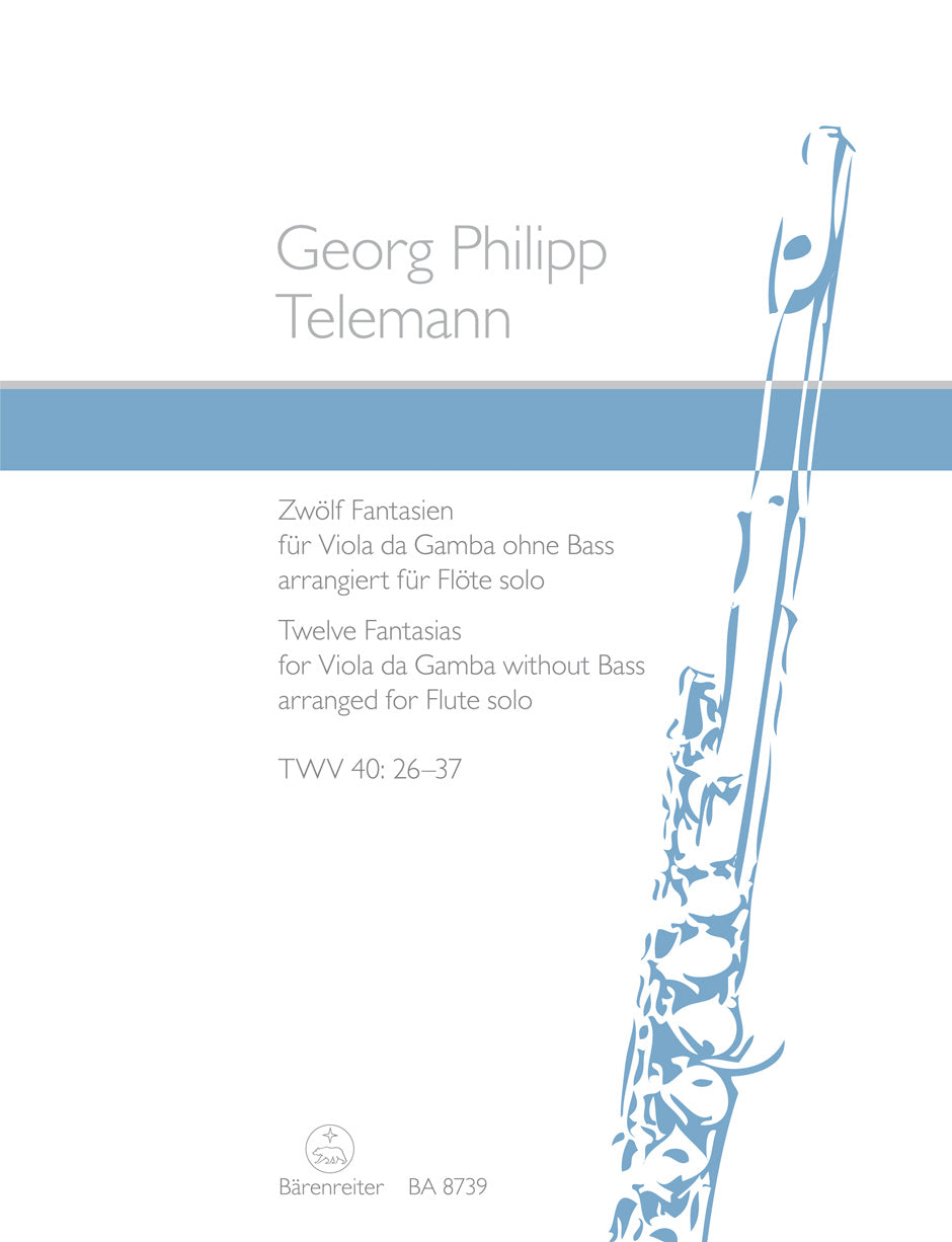 Telemann: 12 Fantasias without Bass, TWV 40:26–37 (arr. for flute)