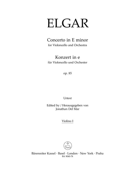 Elgar: Cello Concerto in E Minor, Op. 85