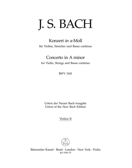 Bach: Violin Concerto in A Minor, BWV 1041