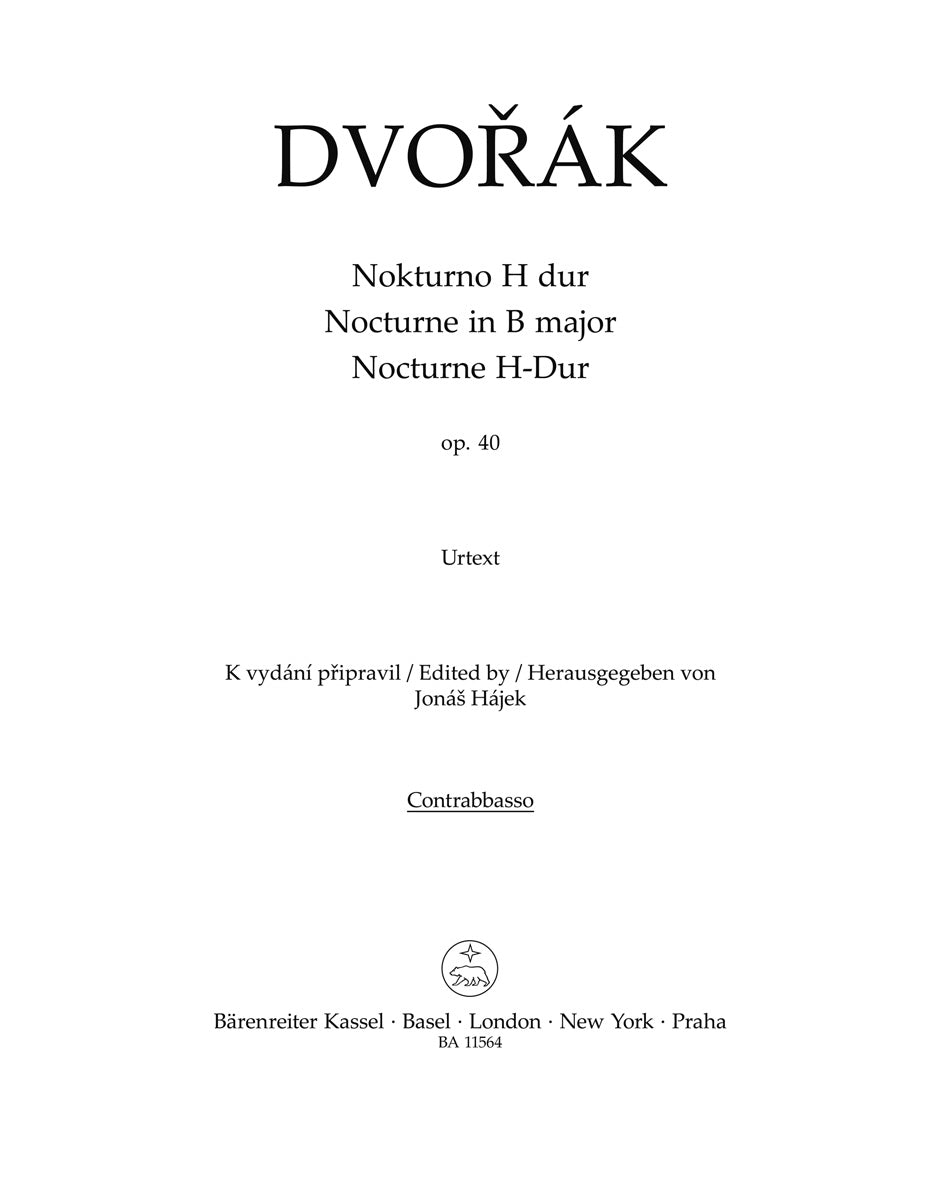 Dvořák: Nocturne in B Major, B. 47, Op. 40