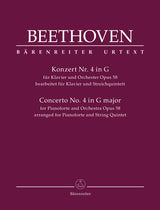 Beethoven: Piano Concerto No. 4, Op. 58 (Arranged for Piano and String Quintet)