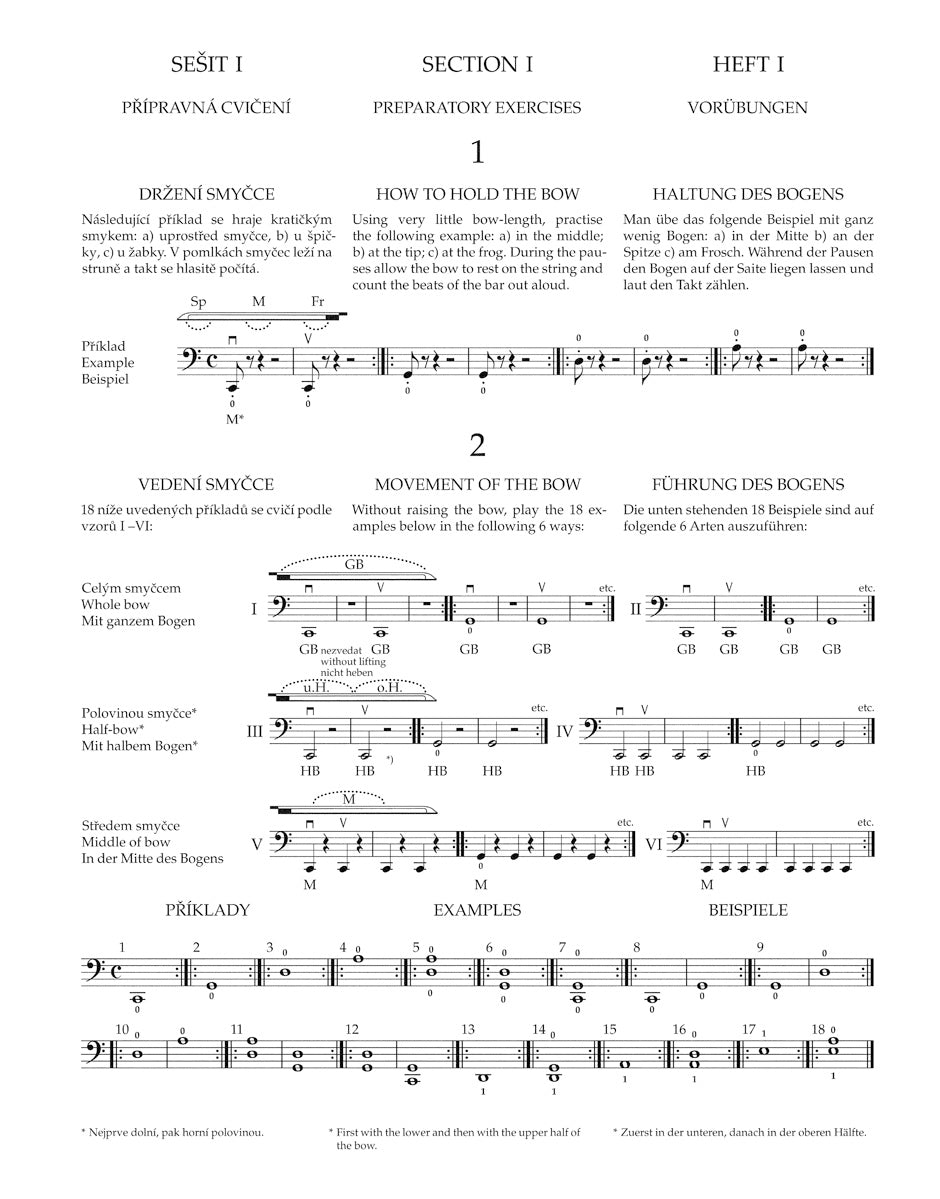 Ševčík: School of Bowing Technique, Op. 2 - Sections 1 and 2 (arr. for cello)