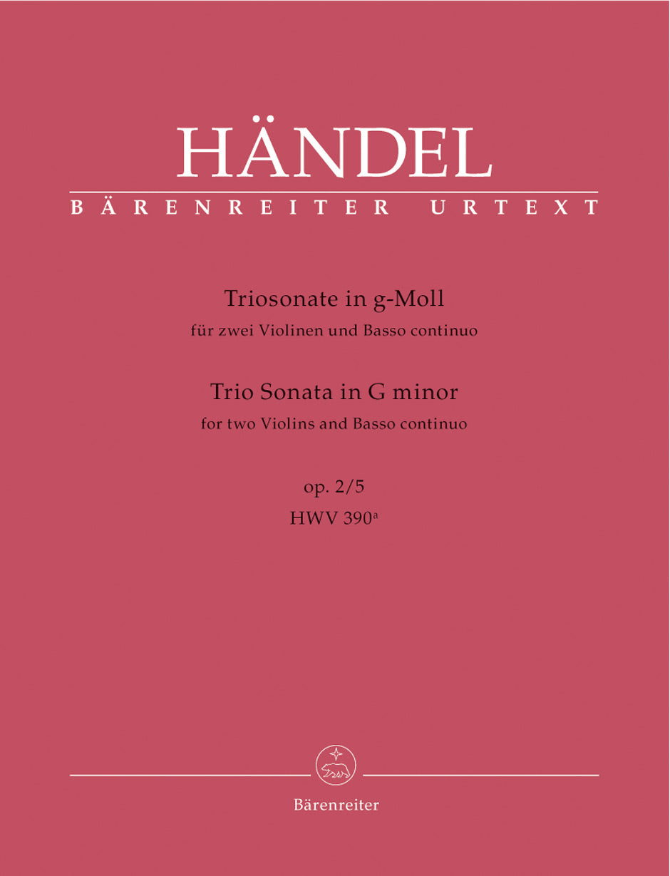 Handel: Trio Sonata in G Minor, HWV 390a, Op. 2, No. 5