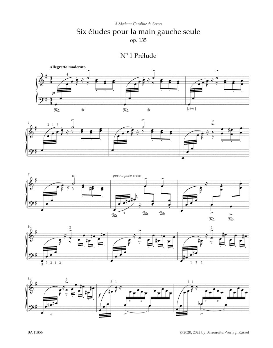 Saint-Saëns: 6 Études for the Left Hand, Op. 135