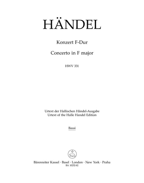 Handel: Concerto grosso in F Major, HWV 331