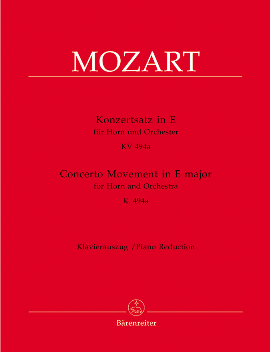 Mozart: Horn Concerto Movement in E Major, K. 494a