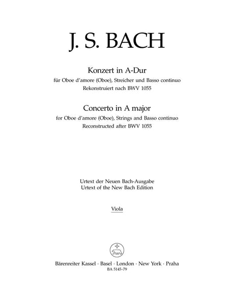 Bach: Oboe Concerto in A Major