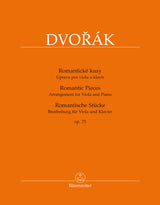 Dvořák: Romantic Pieces, Op. 75 (arr. for viola & piano)