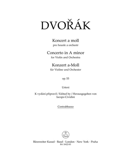 Dvořák: Violin Concerto in A Minor, Op. 53