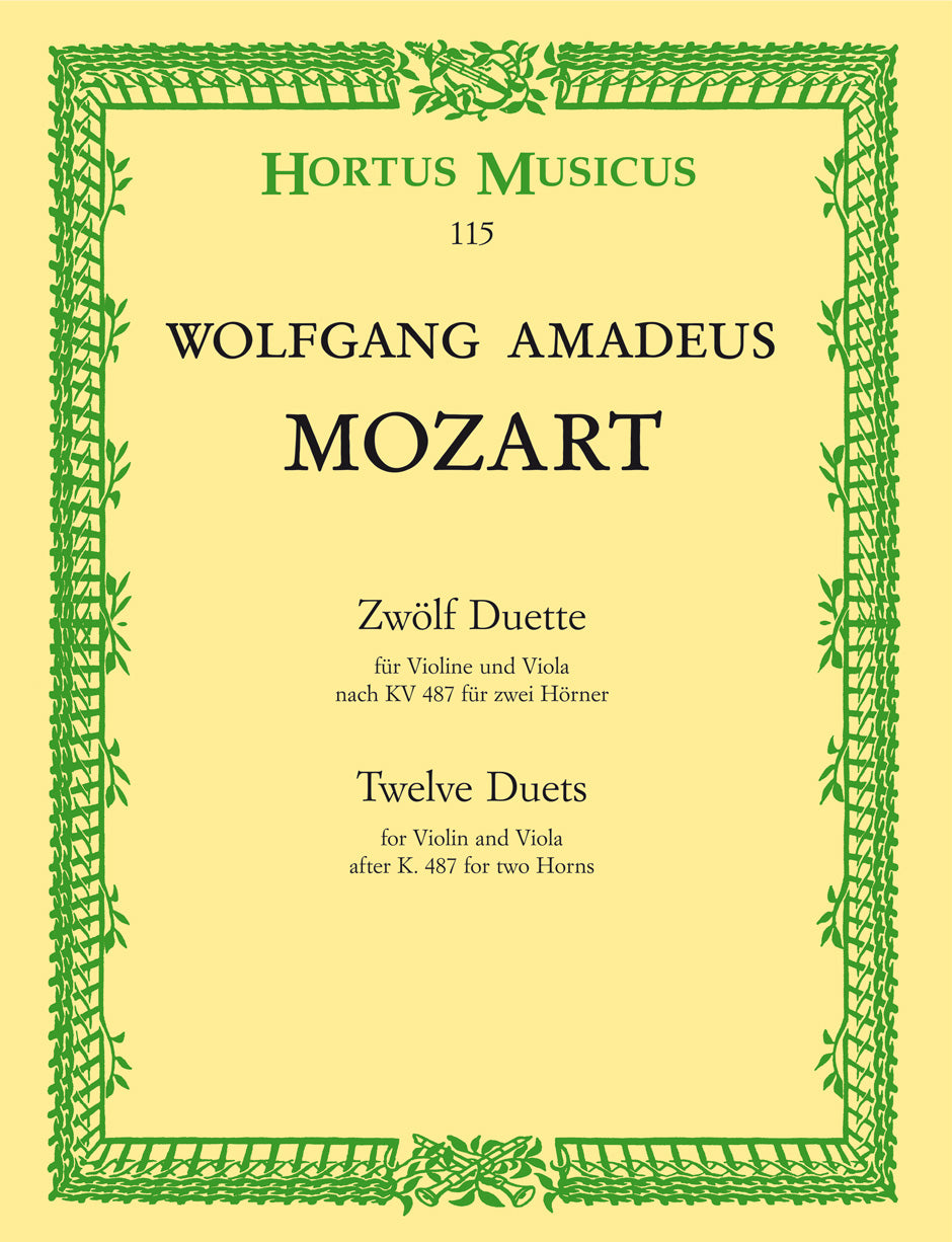 Mozart: 12 Duets, K. 487 (arr. for violin and viola)