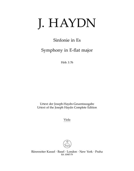 Haydn: Symphony in E-flat Major, Hob. I:76