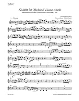 Bach: Concerto for Oboe, Violin, Strings and Basso continuo in C Minor