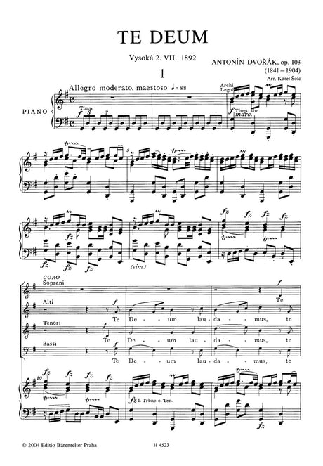 Dvořák: Te Deum, Op. 103