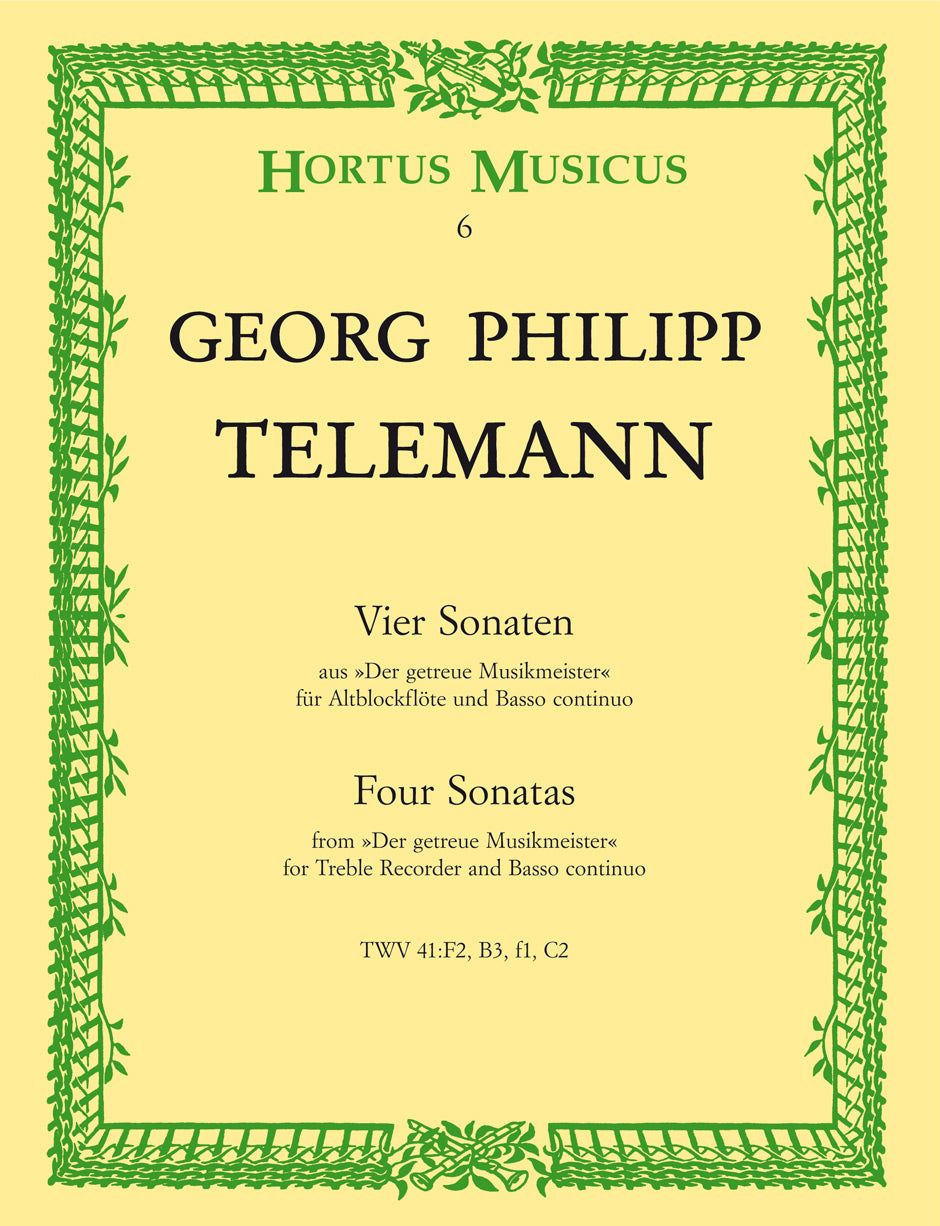 Telemann: 4 Sonatas for Treble Recorder