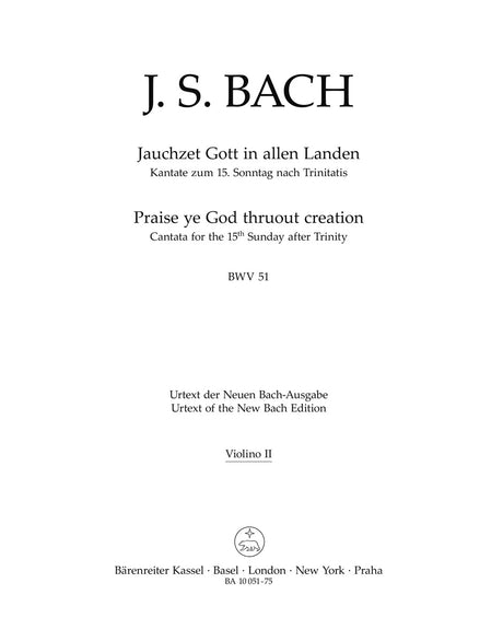 Bach: Jauchzet Gott in allen Landen, BWV 51