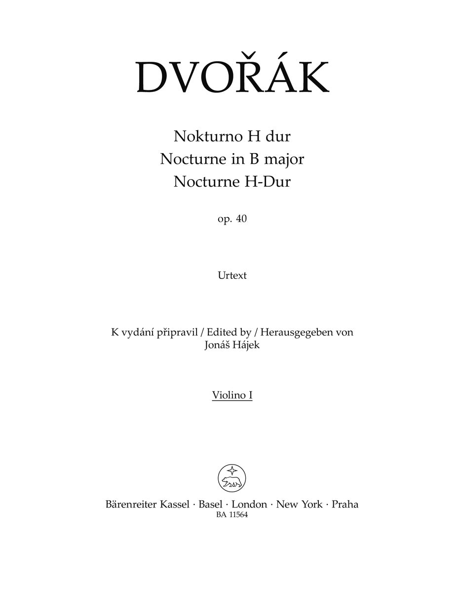 Dvořák: Nocturne in B Major, B. 47, Op. 40