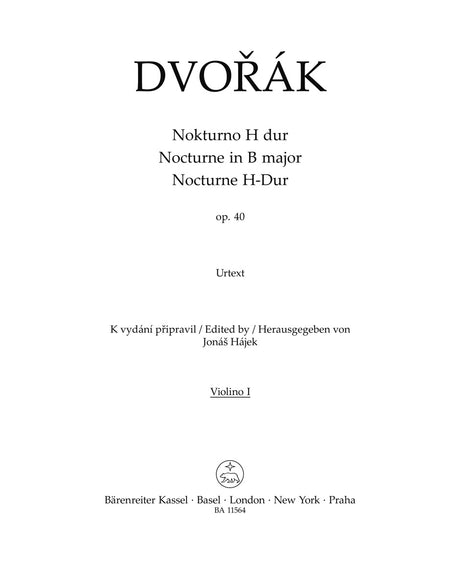 Dvořák: Nocturne in B Major, B. 47, Op. 40