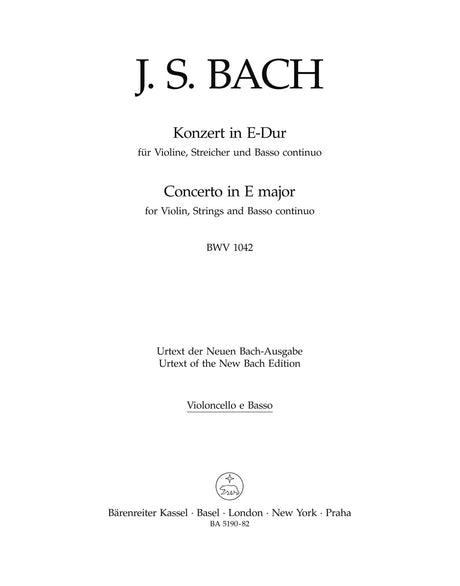 Bach: Violin Concerto in E Major, BWV 1042