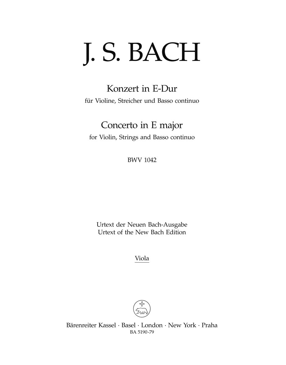 Bach: Violin Concerto in E Major, BWV 1042