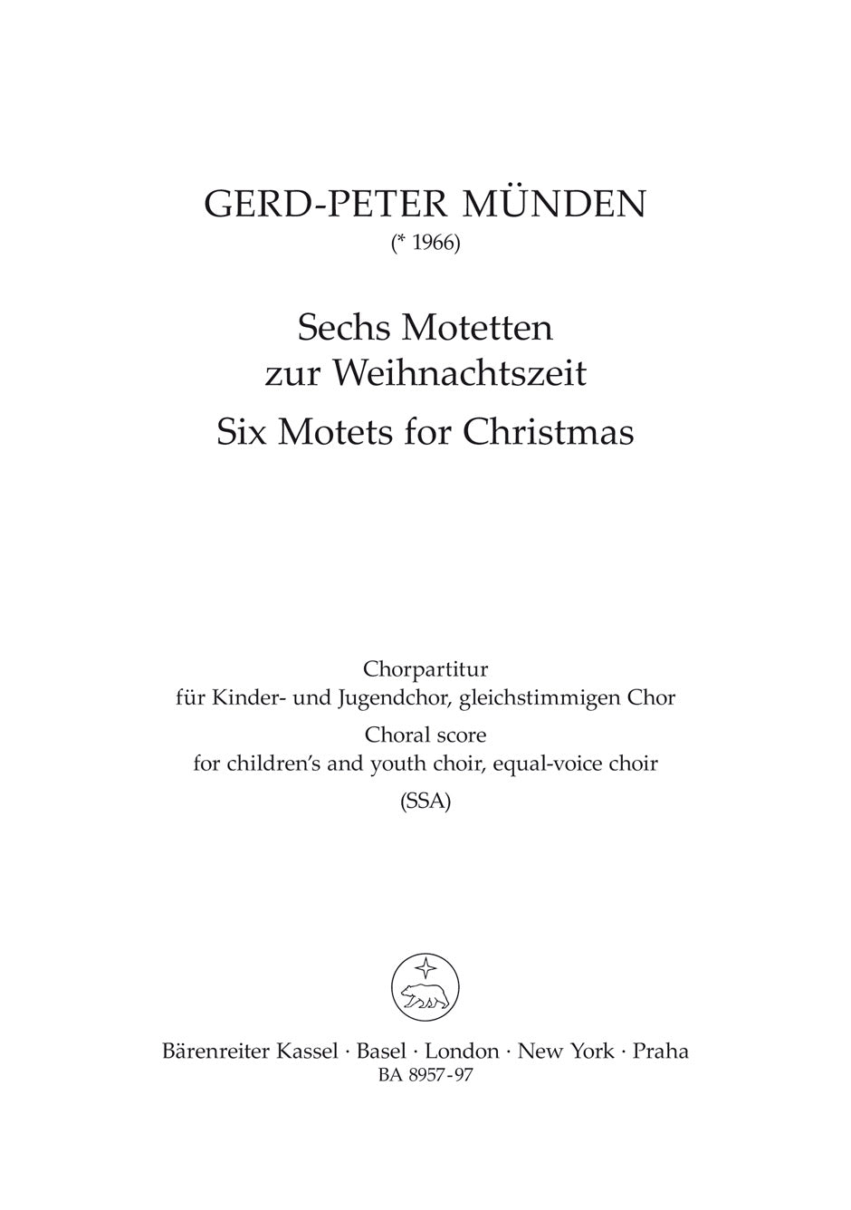 Münden: 6 Motets for Christmas