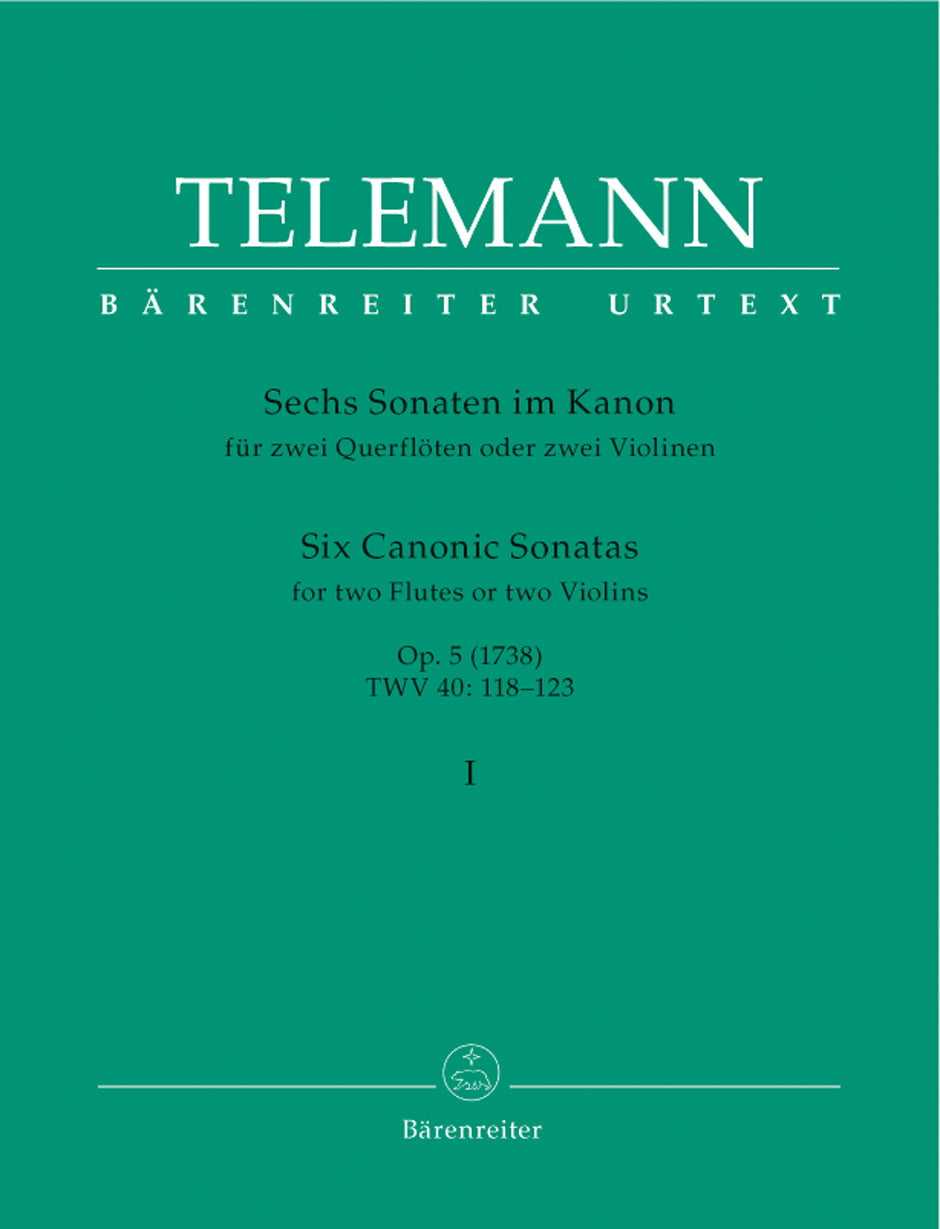 Telemann: Canonic Sonatas for Two Flutes or Two Violins, Op. 5, TWV 40:118-120