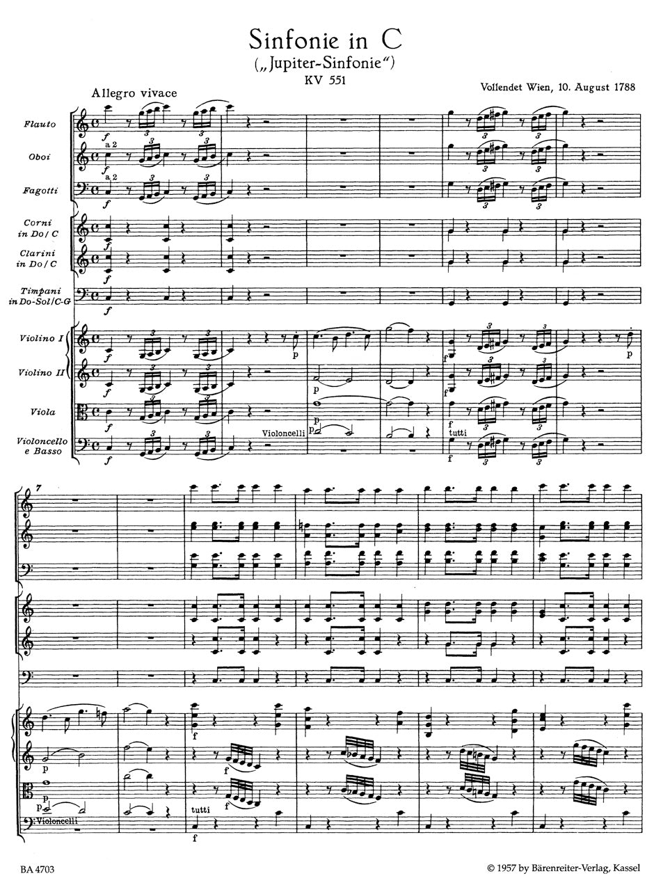 Mozart: Symphony No. 41 in C Major, K. 551 ("Jupiter Symphony")